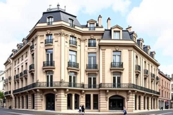 Façade d’un immeuble haussmannien à Lyon